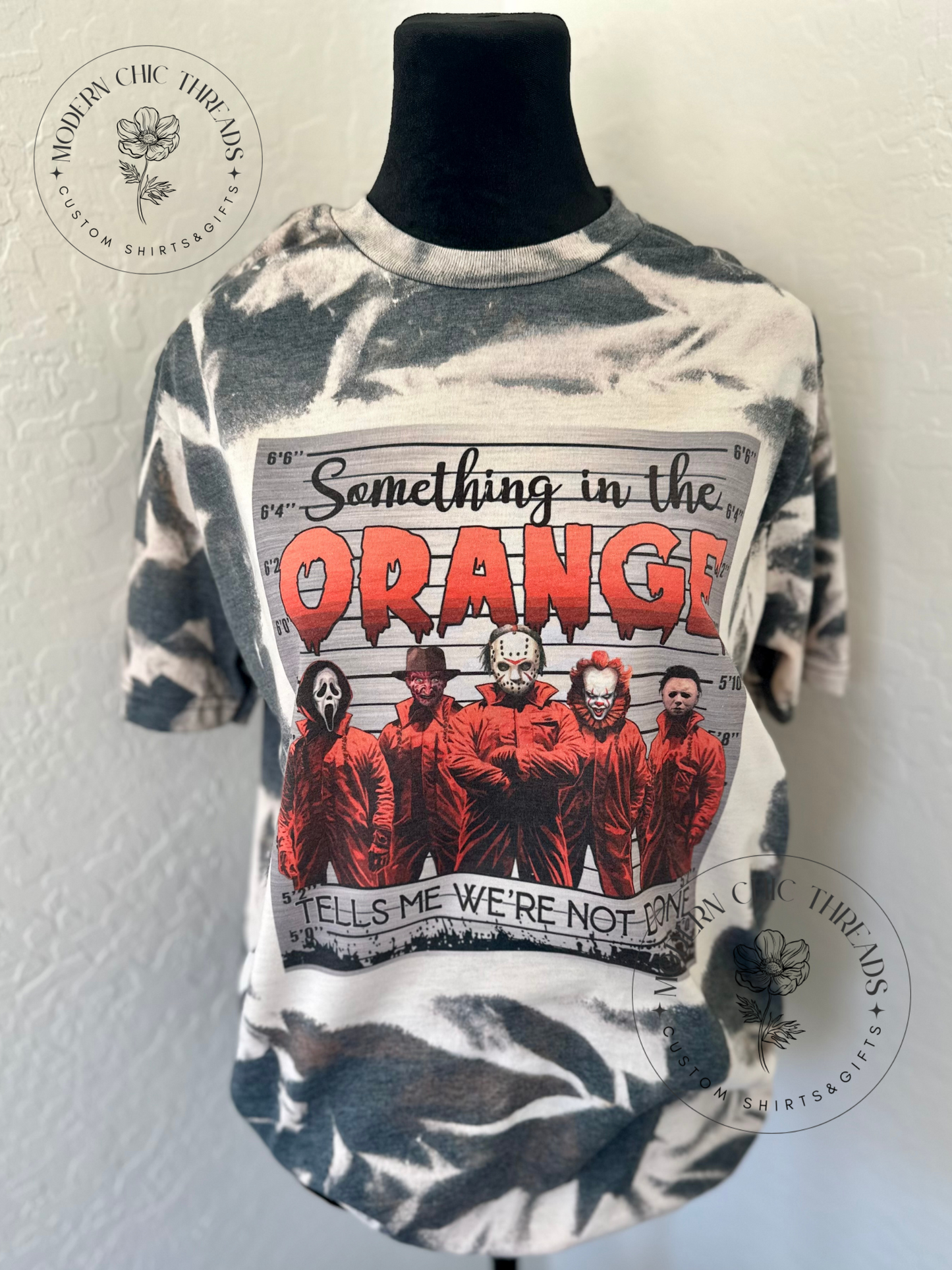 Horror Something In The Orange Bleached Shirt